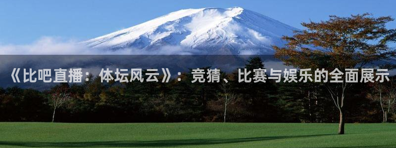 免费足球直播 so米：《比吧直播：体坛风云》：竞猜、比赛与娱乐的全面展示